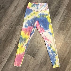 Balance Athletica Tie-Dye Leggings - Blue, Pink, Yellow